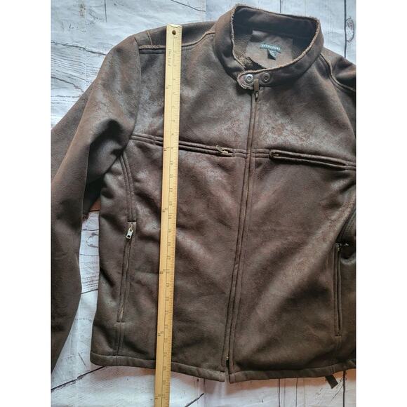 Men’s Large Vintage? Motorcycle Jacket Faux Suede and Fur Lightweight - Picture 6 of 13